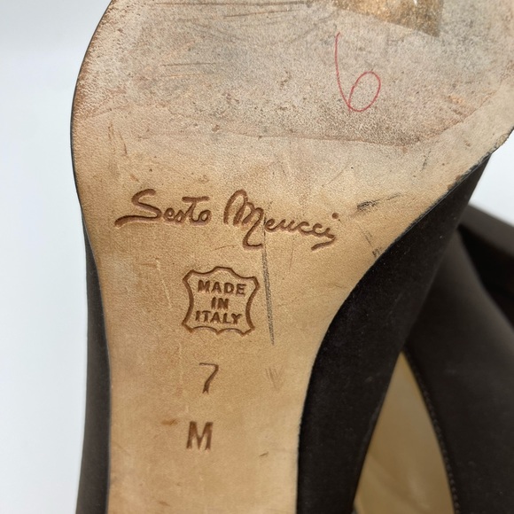 ☘️5 for $40☘️ Vintage Sesto Meucci of Florence Made in Italy Block Heels Size 7M - Picture 12 of 15